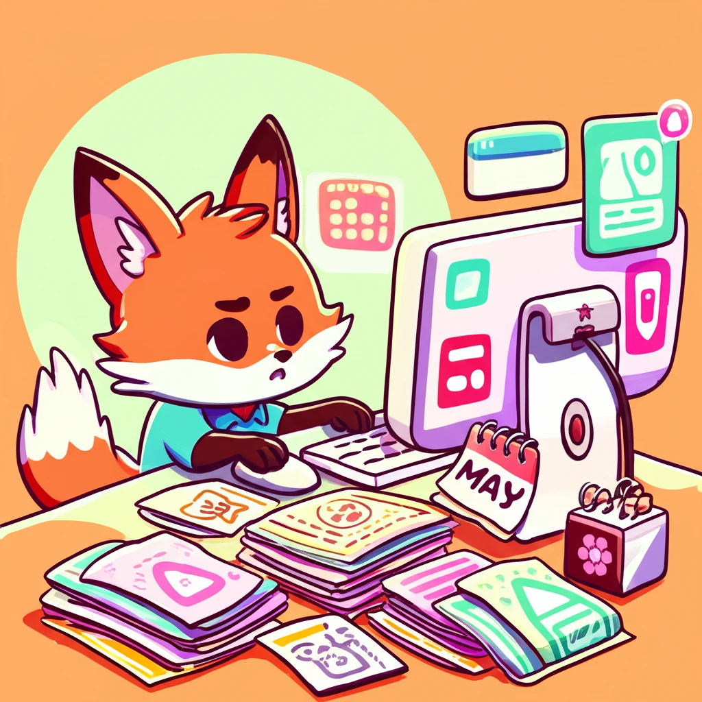 종합소득세 신고를 준비하는 사람이 달력과 서류를 확인하는 모습